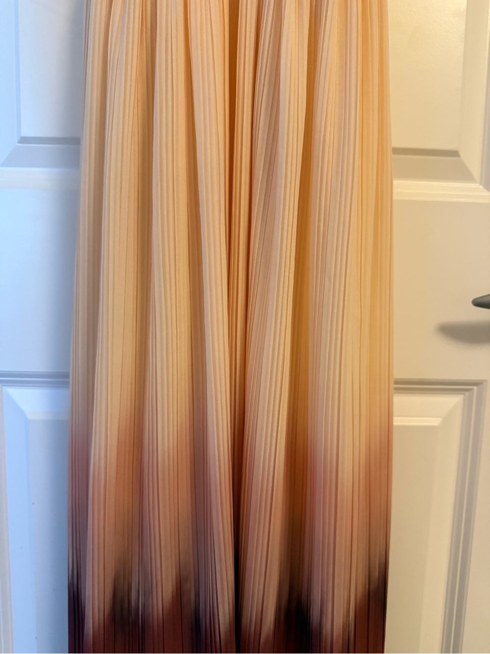 Ba&sh Wila Ombré Pleated Maxi Dress Open Back Pink Gown | Size L NWT - Picture 7 of 13
